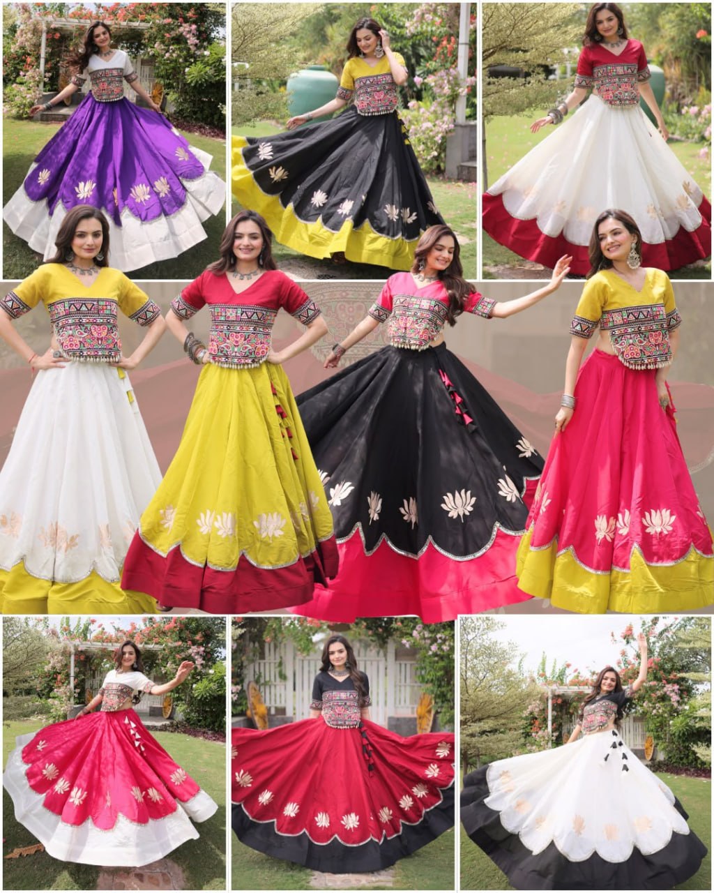 Navratri Special Gamthi Work Chaniya Choli for Garba