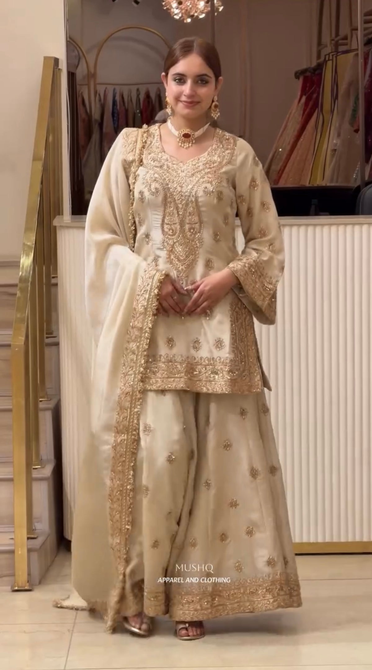 Heavy Embroidery Work Chinon Salwar Kameez with Dupatta