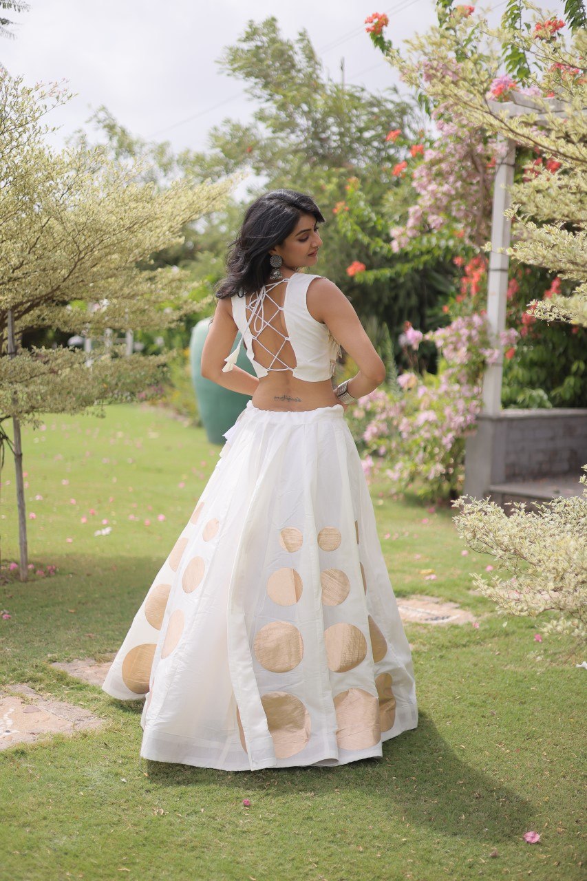 Navratri Mirror Work Lehenga Choli with Gota Pattern