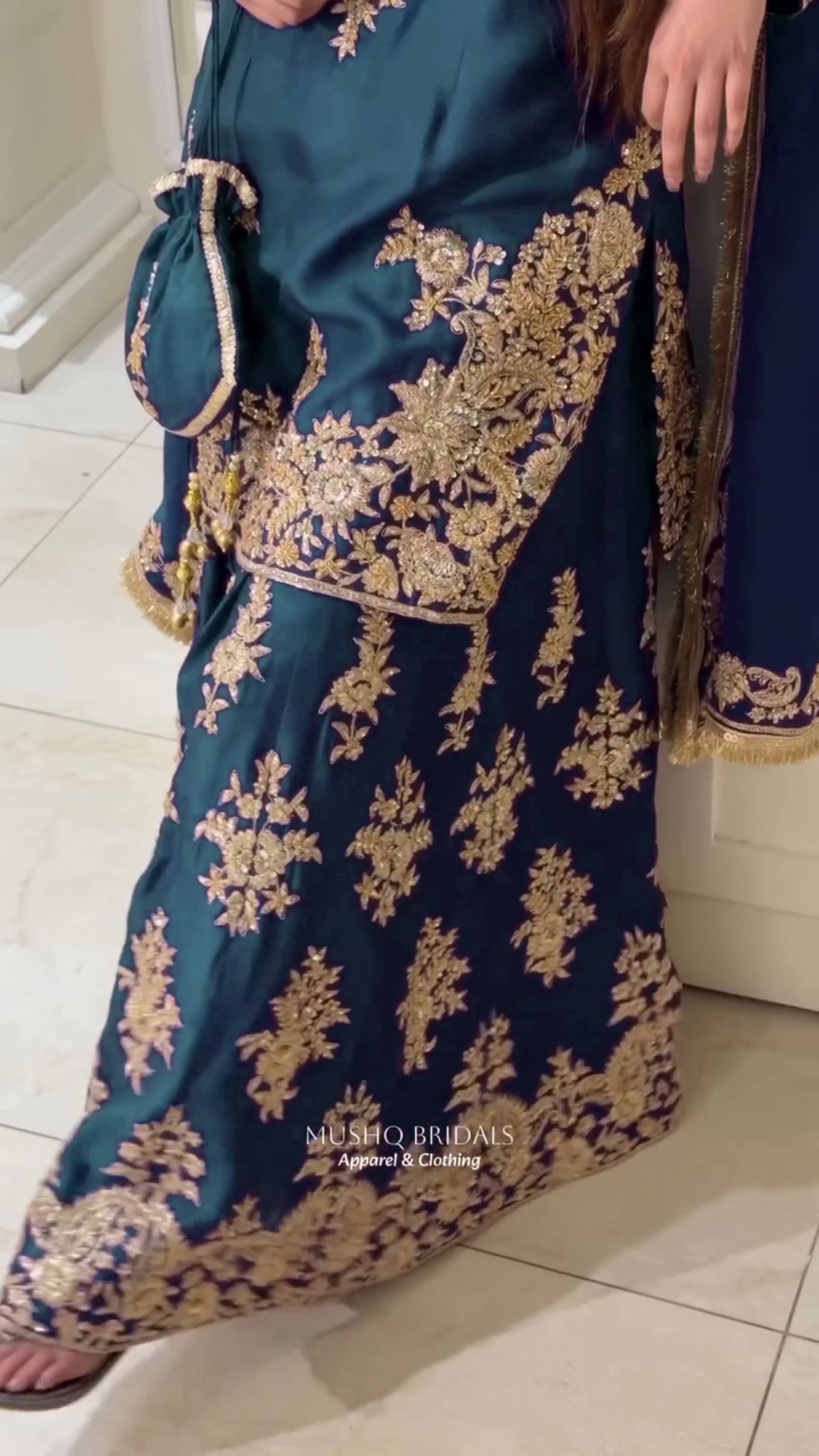Premium Pakistani Embroidered Sharara Suit - 3 Piece Set