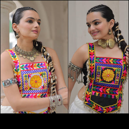Navratri Embroidered Kutchi Gamthi Choli Blouse for Women