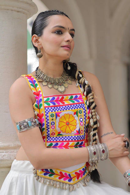 Navratri Embroidered Kutchi Gamthi Choli Blouse for Women