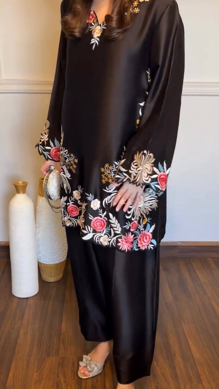 Black Pakistani Suit Dress Party Wear Salwar Kameez