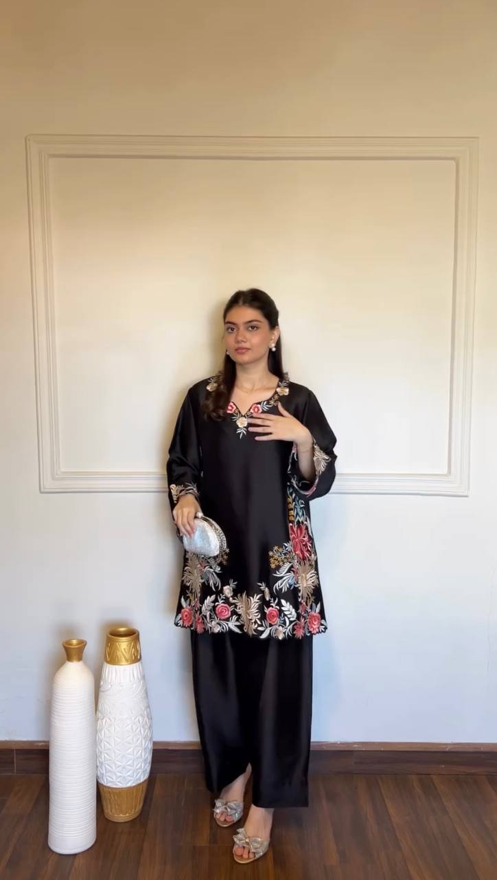 Black Pakistani Suit Dress Party Wear Salwar Kameez