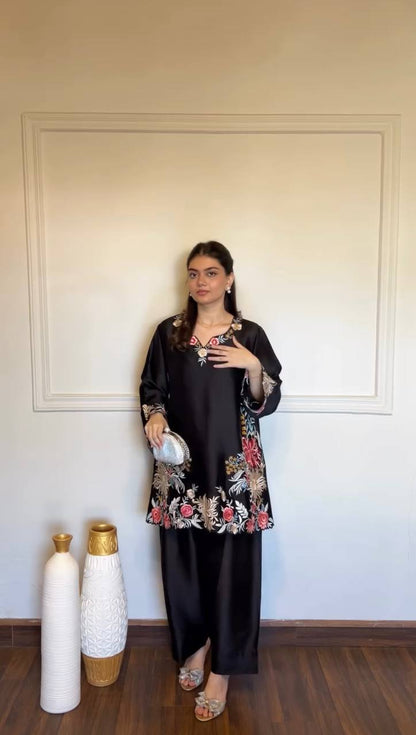 Black Pakistani Suit Dress Party Wear Salwar Kameez