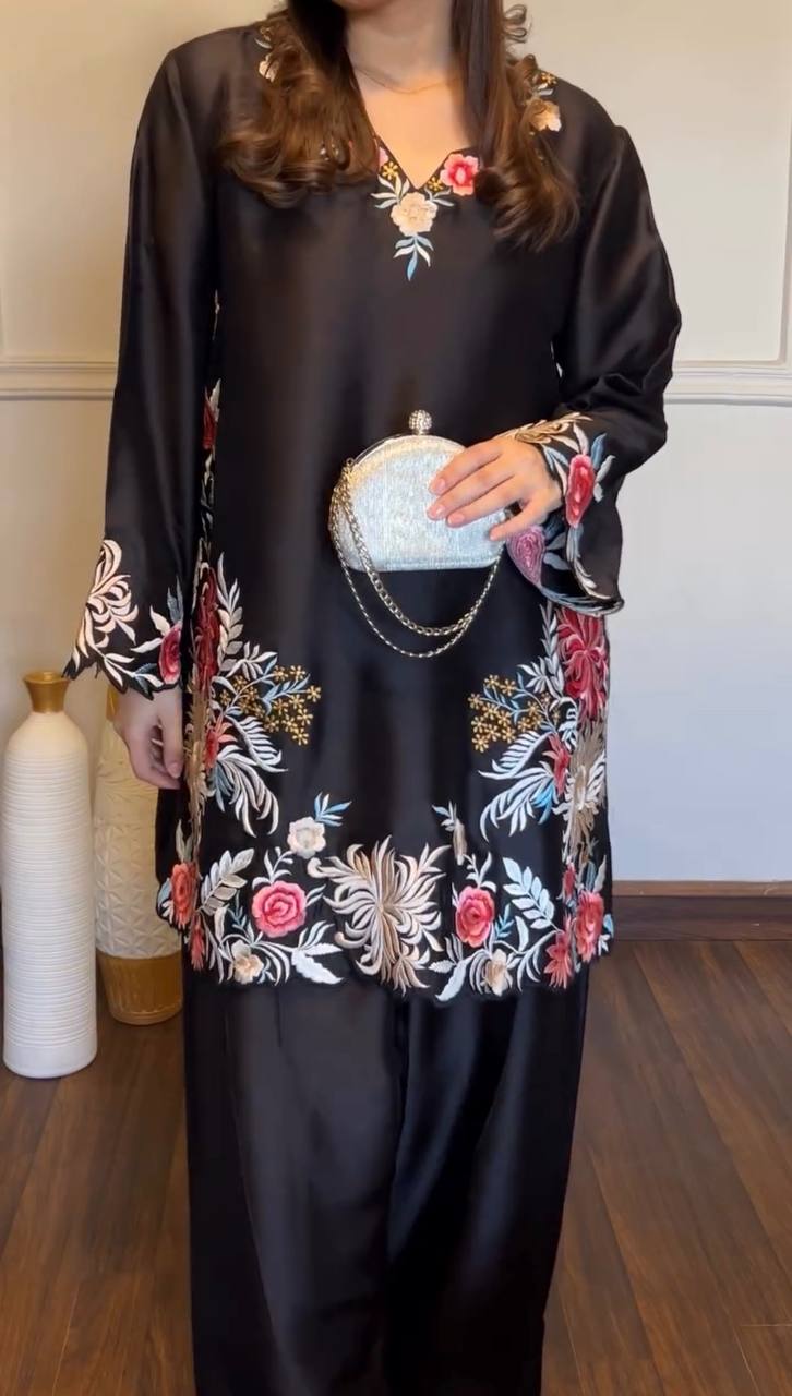 Black Pakistani Suit Dress Party Wear Salwar Kameez