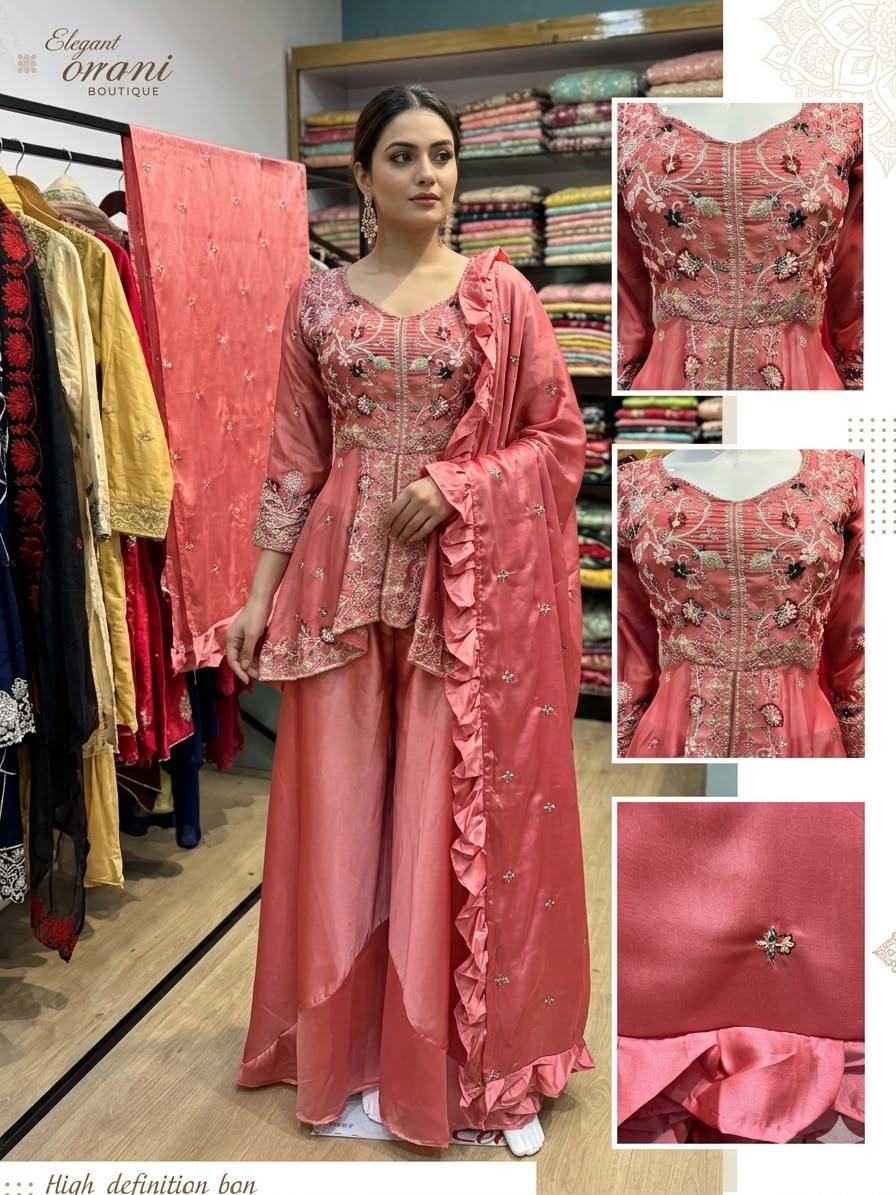 Embroidered Rangoli Silk Party Wear Salwar Suit