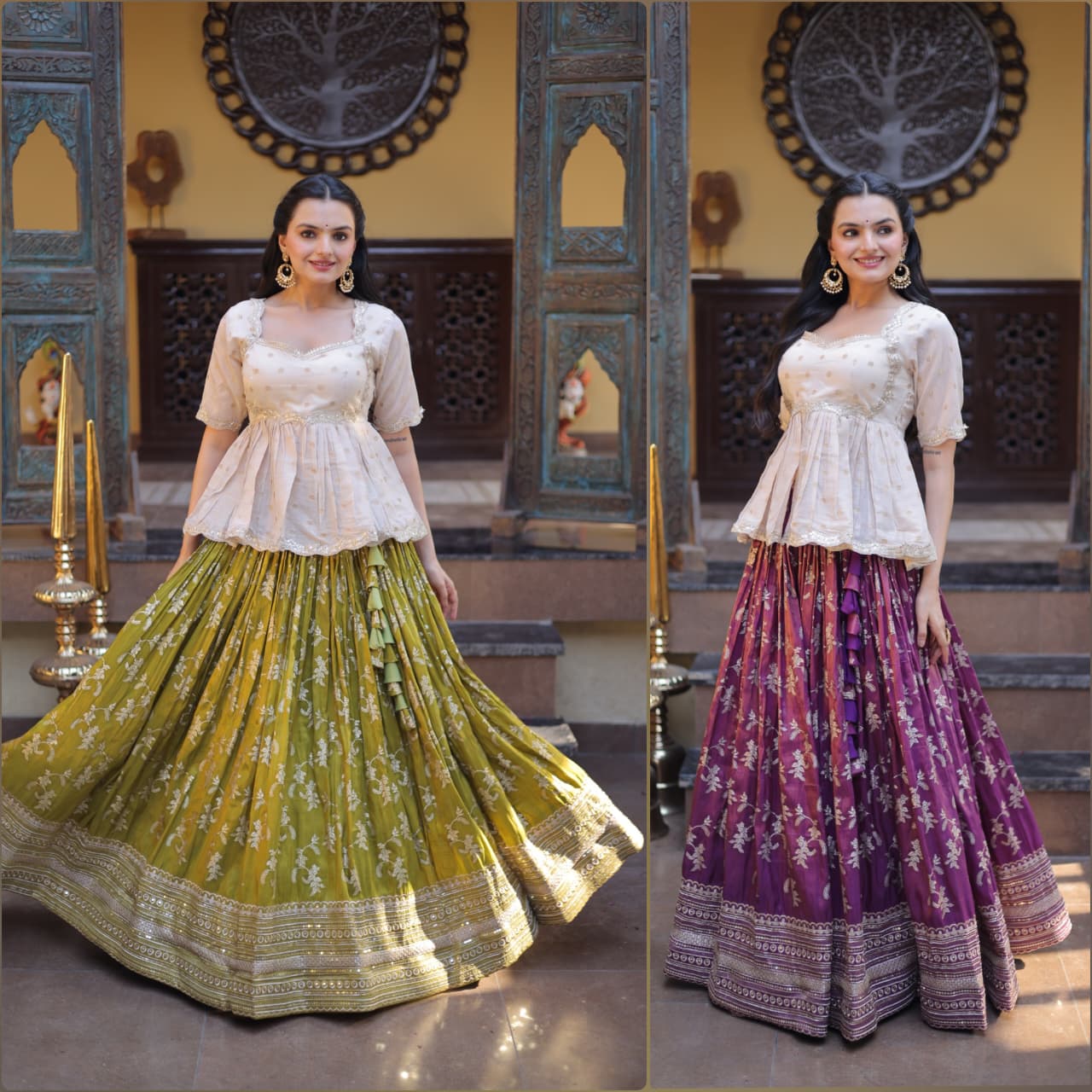 Viscose Jacquard Party Wear Lehenga Choli for Women