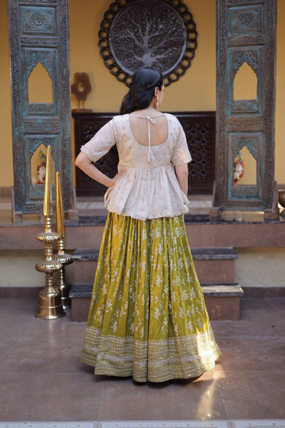 Viscose Jacquard Party Wear Lehenga Choli for Women