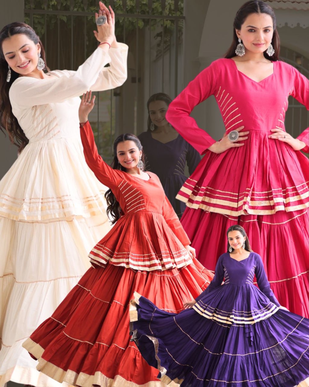 Navratri Special Layered Chaniya Choli Garba Dress for Women