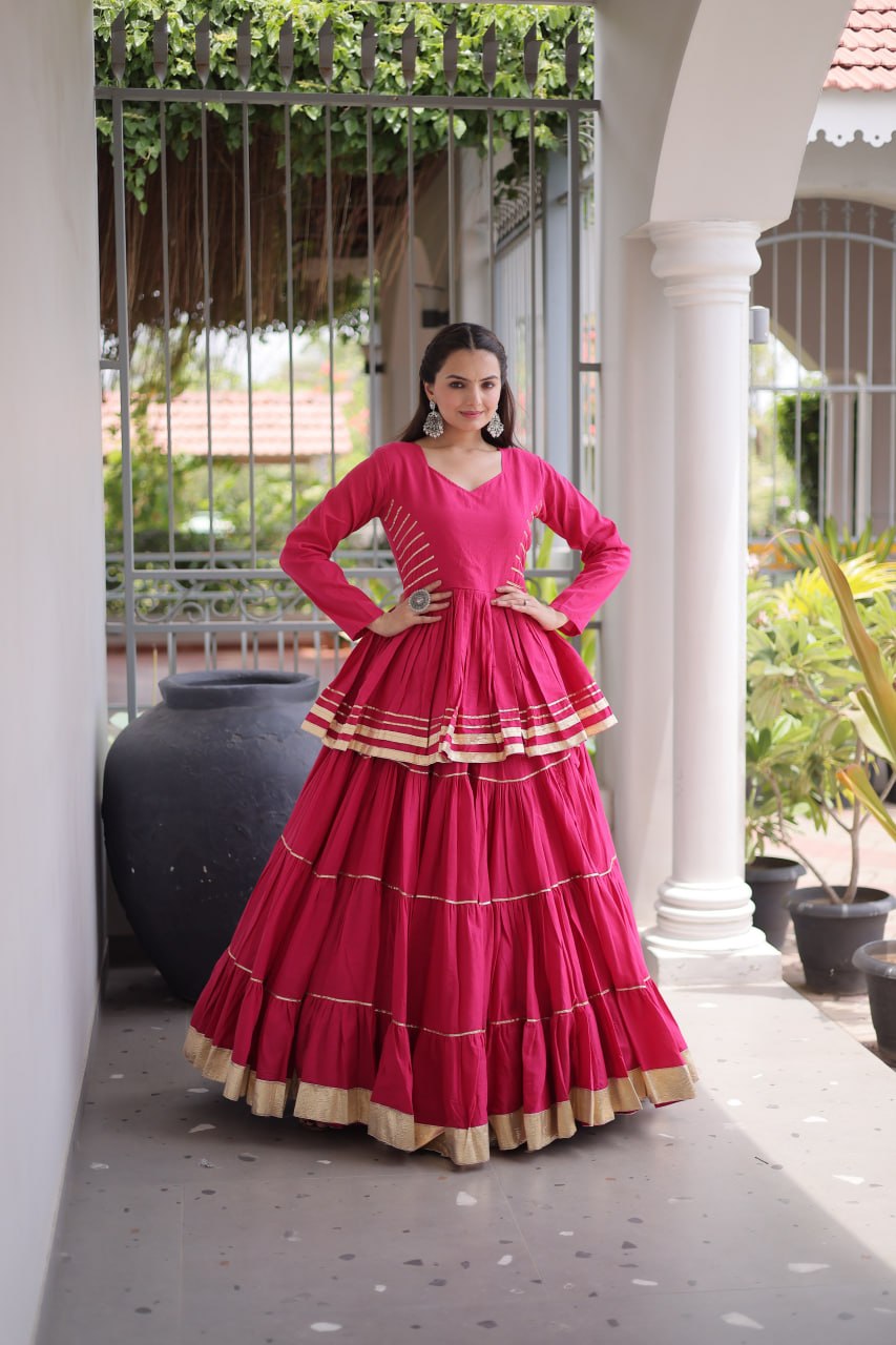 Navratri Special Layered Chaniya Choli Garba Dress for Women