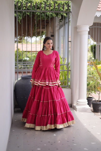Navratri Special Layered Chaniya Choli Garba Dress for Women