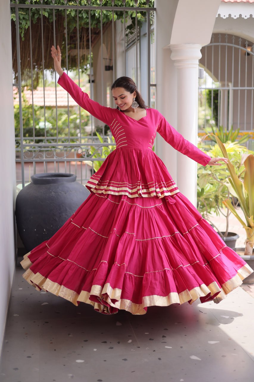 Navratri Special Layered Chaniya Choli Garba Dress for Women