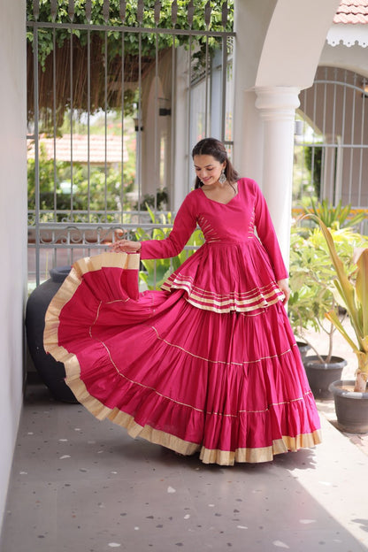 Navratri Special Layered Chaniya Choli Garba Dress for Women