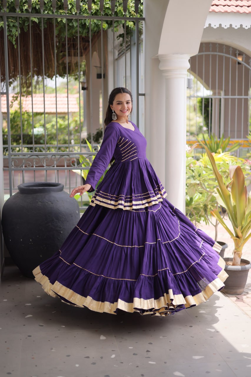 Navratri Special Layered Chaniya Choli Garba Dress for Women