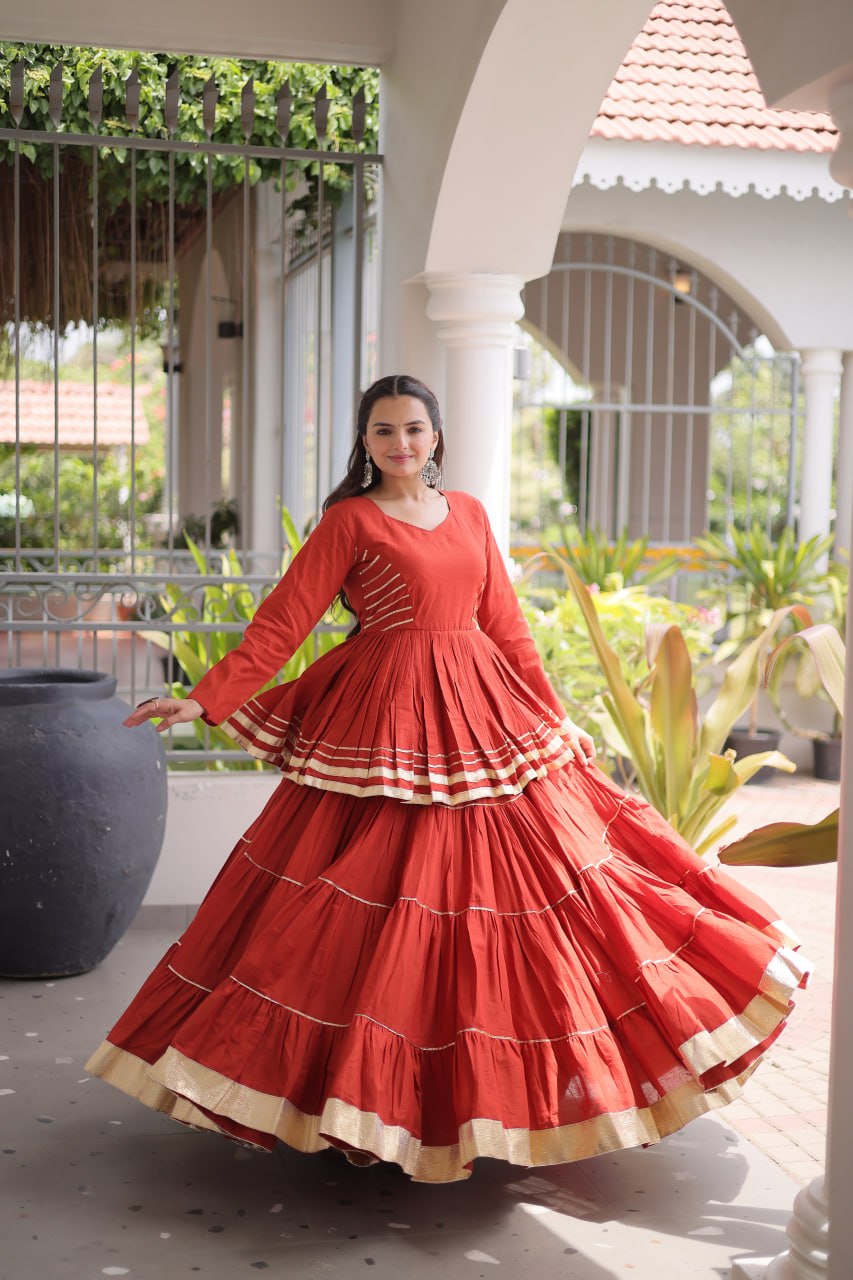 Navratri Special Layered Chaniya Choli Garba Dress for Women