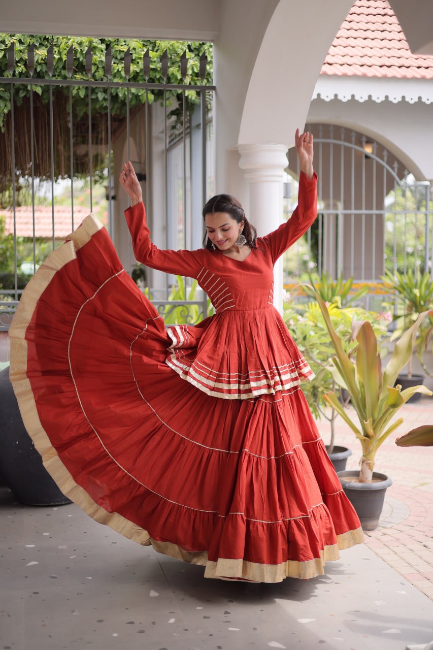 Navratri Special Layered Chaniya Choli Garba Dress for Women