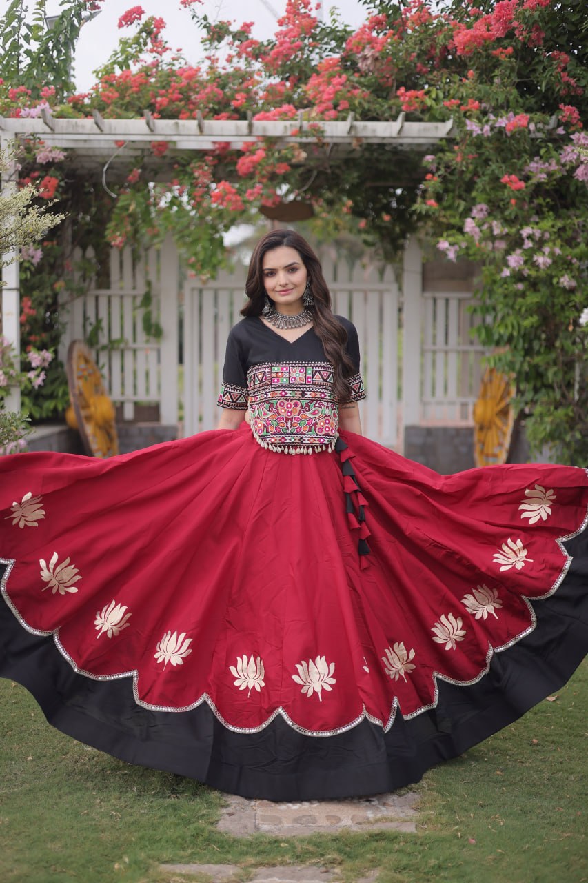 Navratri Special Gamthi Work Chaniya Choli for Garba