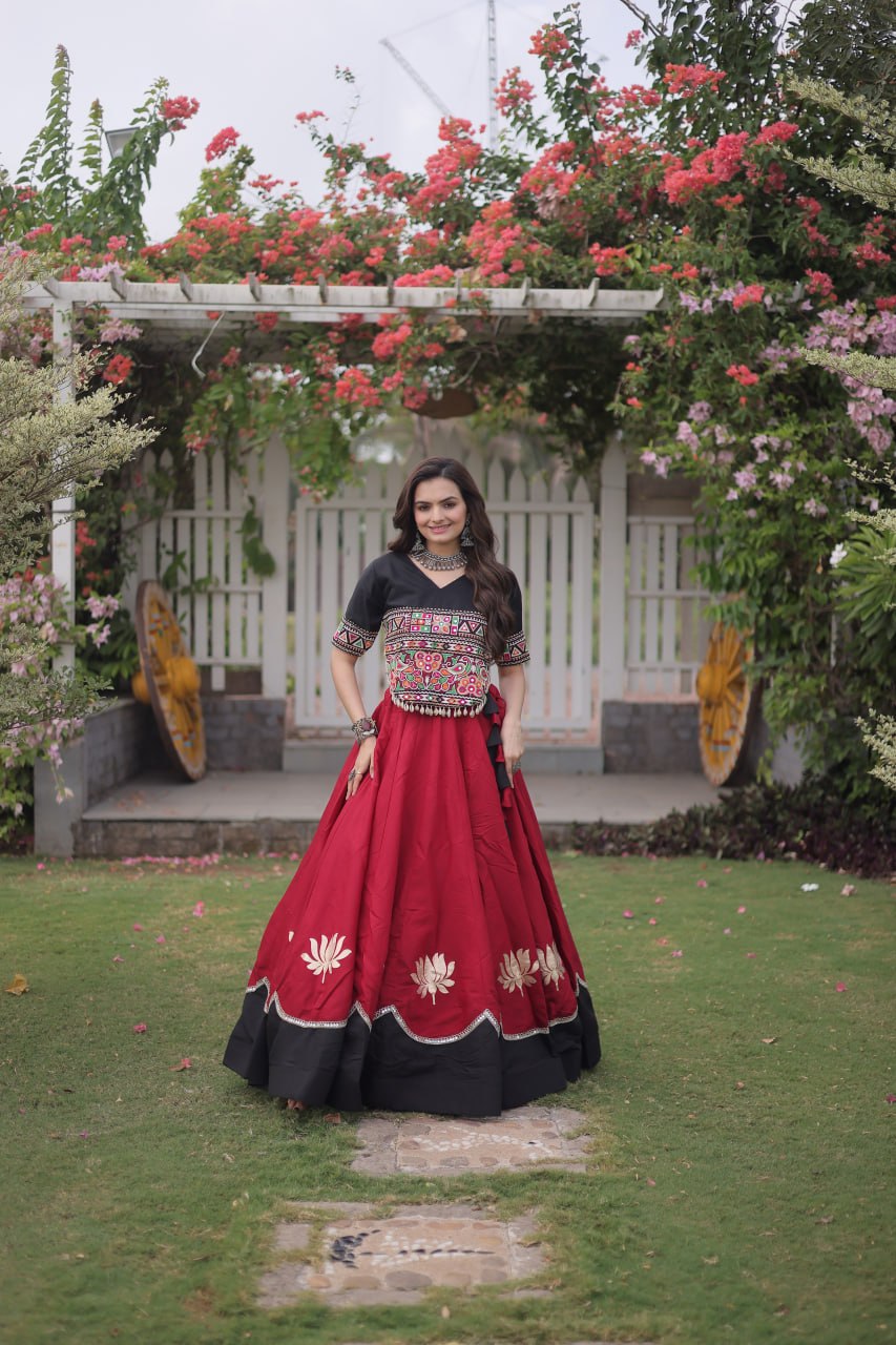 Navratri Special Gamthi Work Chaniya Choli for Garba
