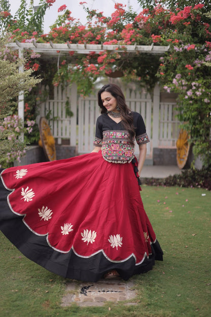 Navratri Special Gamthi Work Chaniya Choli for Garba