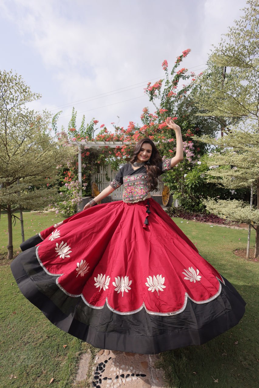 Navratri Special Gamthi Work Chaniya Choli for Garba