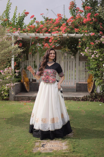 Navratri Special Gamthi Work Chaniya Choli for Garba