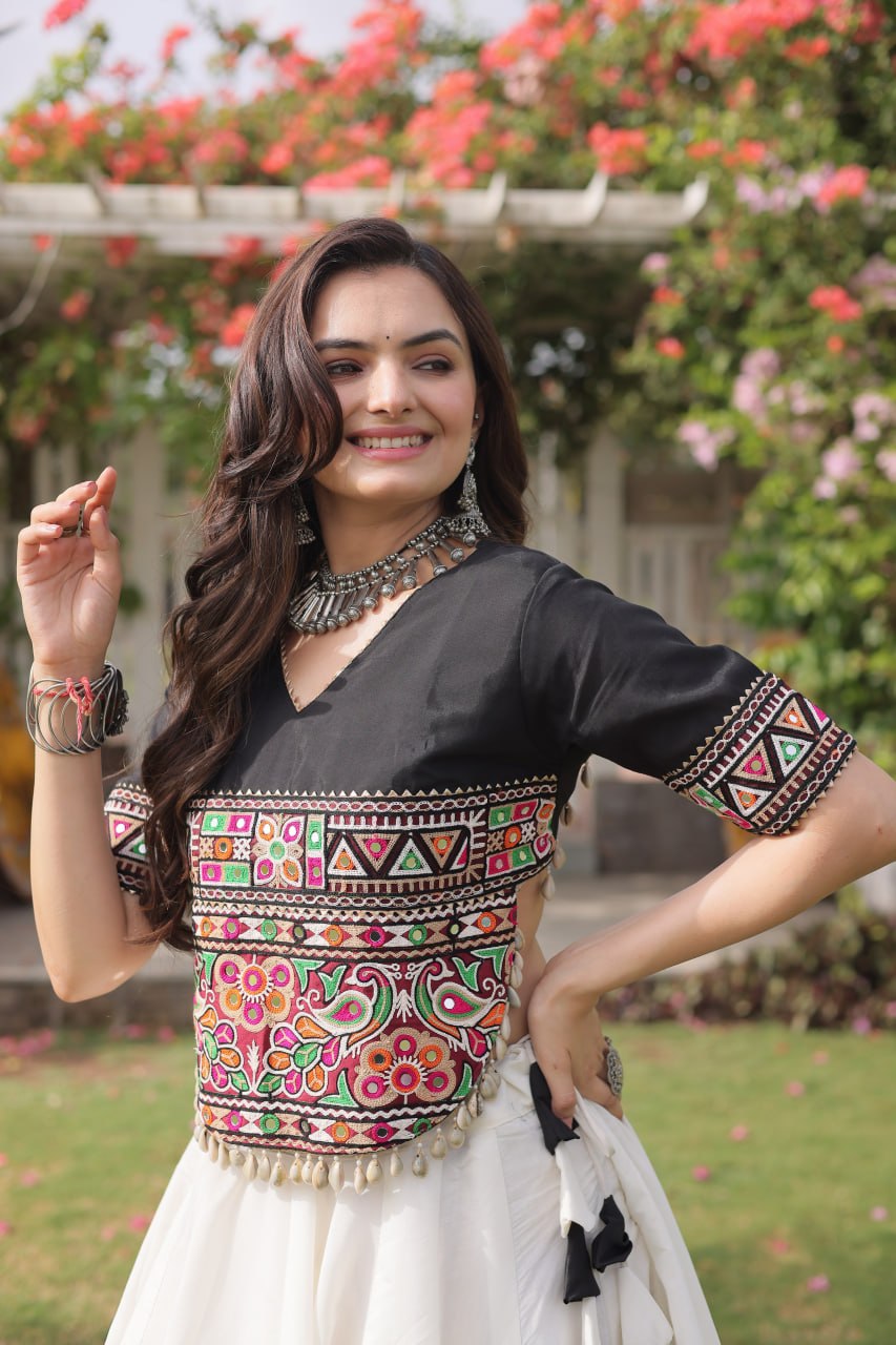 Navratri Special Gamthi Work Chaniya Choli for Garba