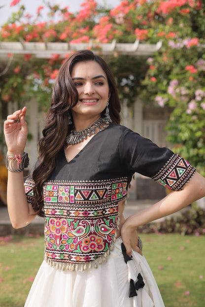 Navratri Special Gamthi Work Chaniya Choli for Garba