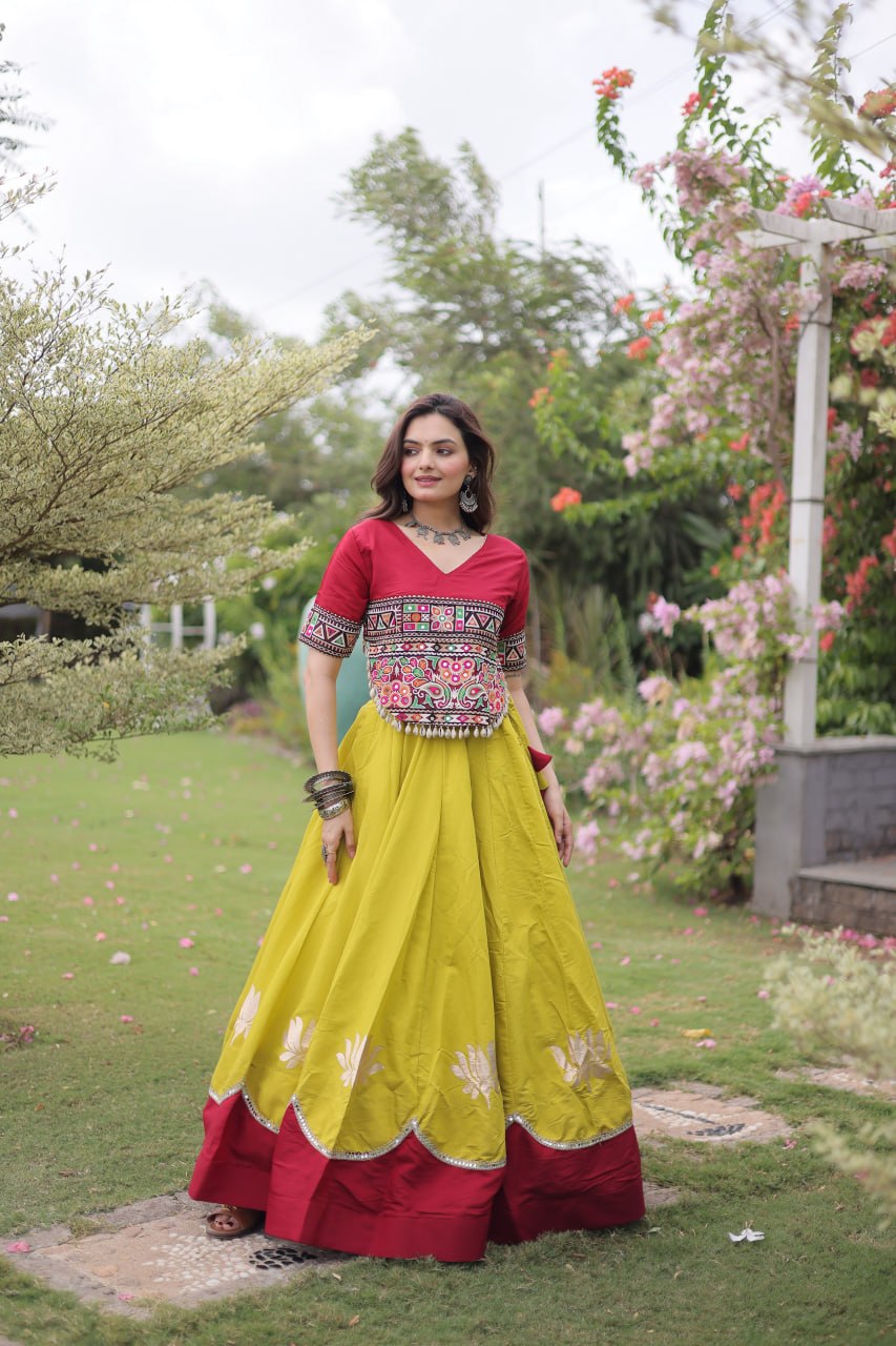 Navratri Special Gamthi Work Chaniya Choli for Garba