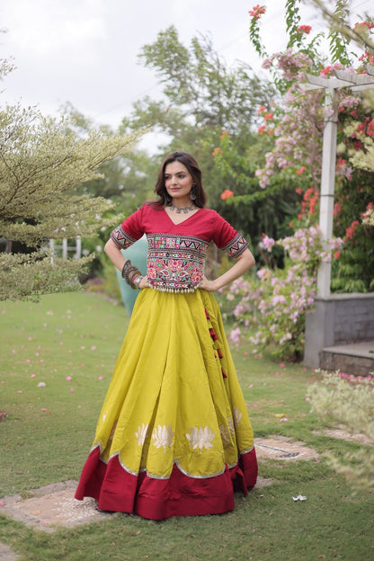 Navratri Special Gamthi Work Chaniya Choli for Garba