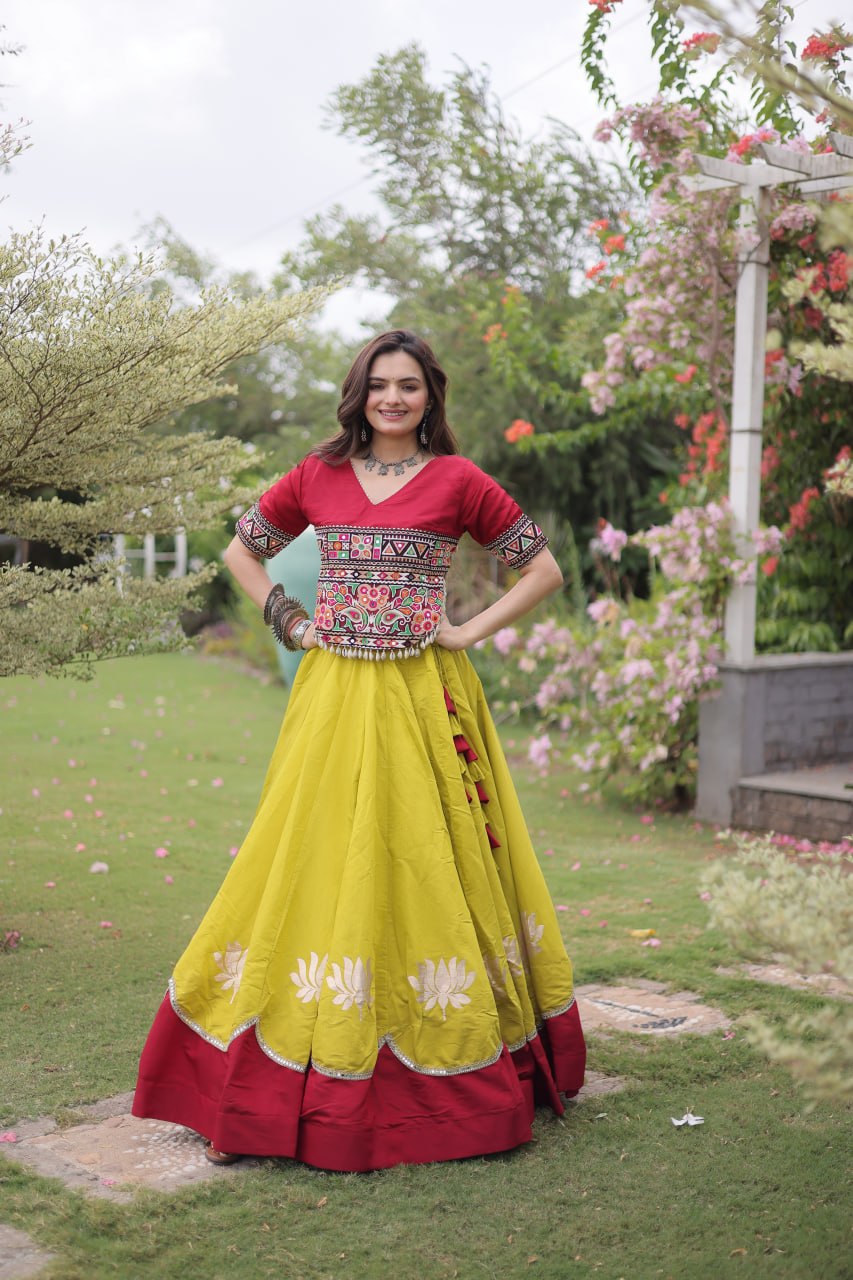 Navratri Special Gamthi Work Chaniya Choli for Garba