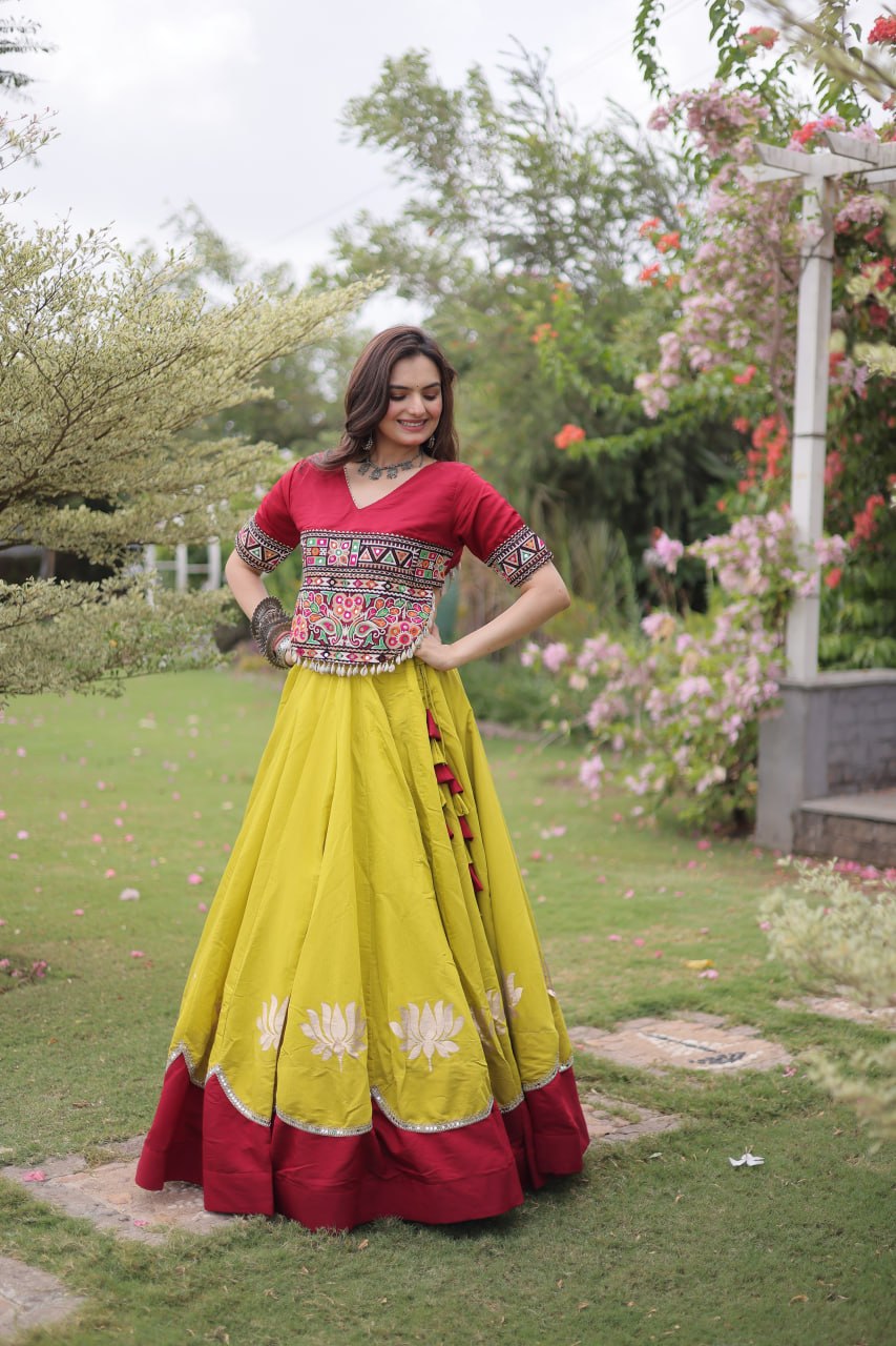 Navratri Special Gamthi Work Chaniya Choli for Garba