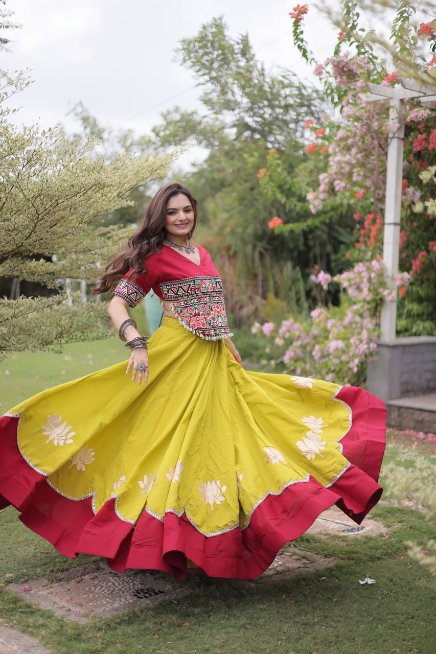 Navratri Special Gamthi Work Chaniya Choli for Garba