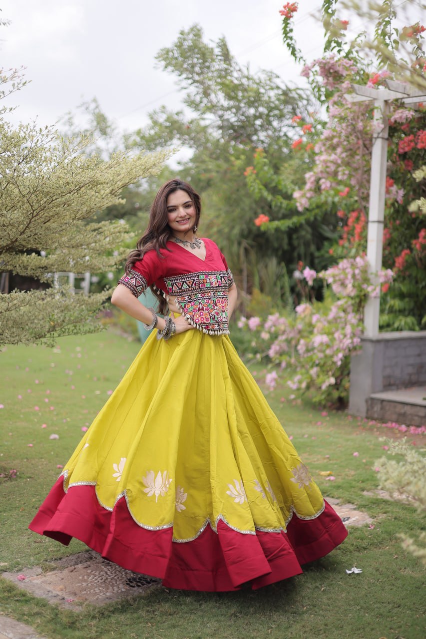 Navratri Special Gamthi Work Chaniya Choli for Garba
