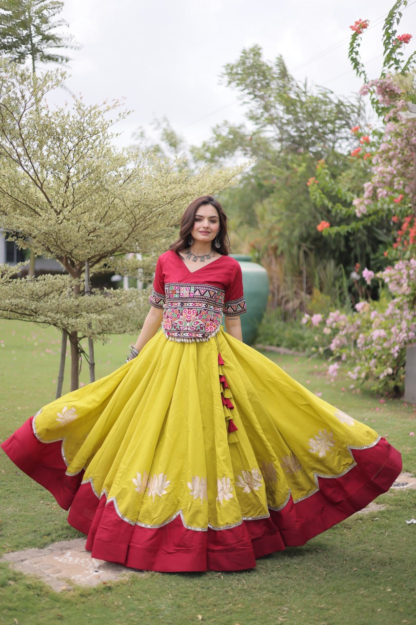 Navratri Special Gamthi Work Chaniya Choli for Garba
