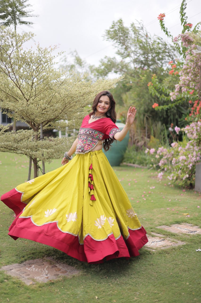 Navratri Special Gamthi Work Chaniya Choli for Garba