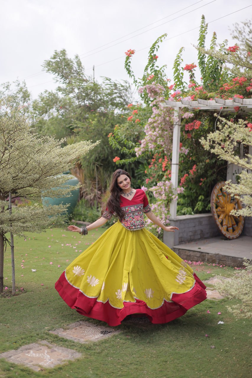 Navratri Special Gamthi Work Chaniya Choli for Garba