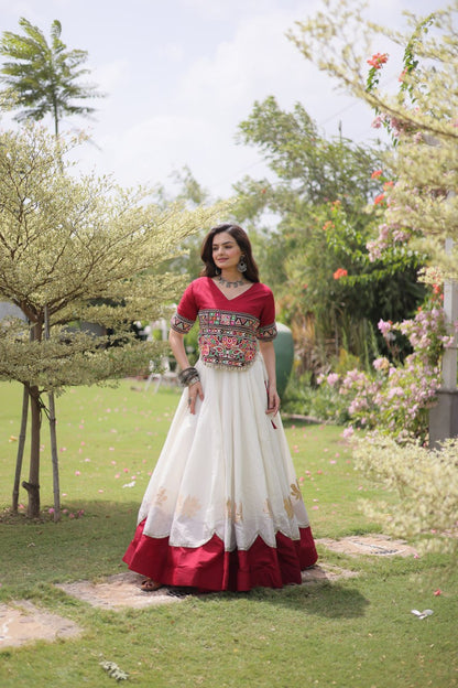 Navratri Special Gamthi Work Chaniya Choli for Garba