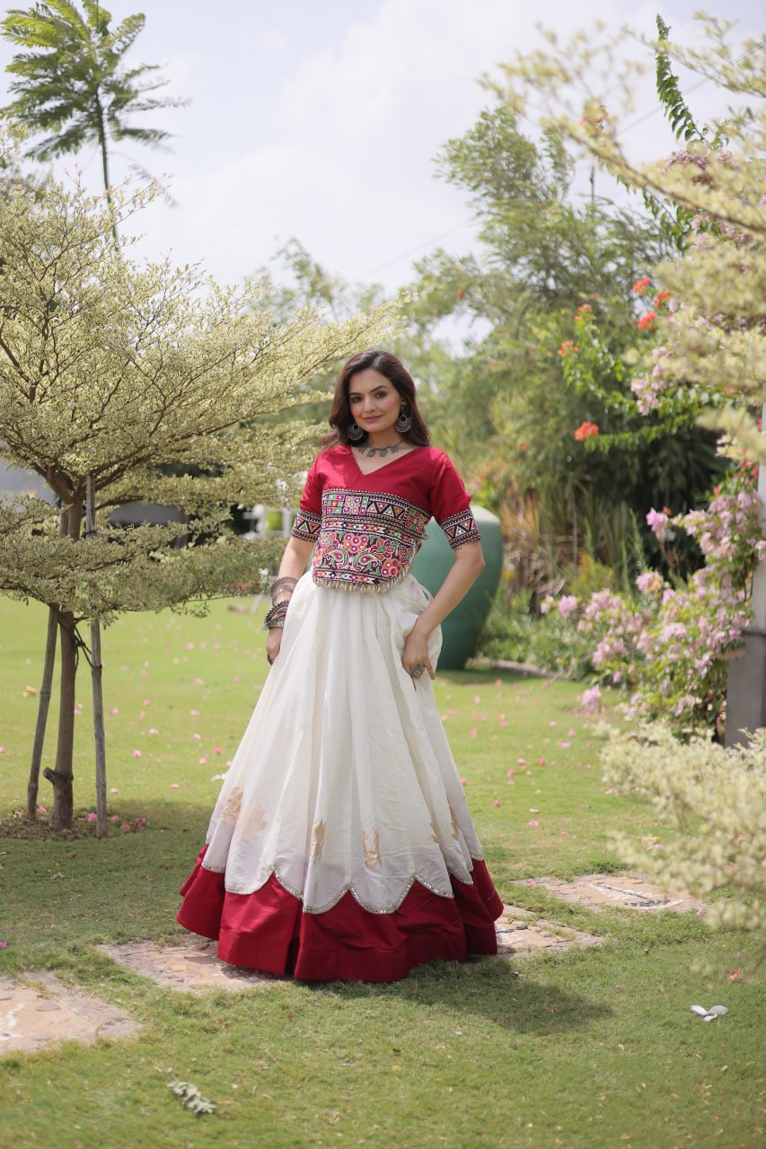 Navratri Special Gamthi Work Chaniya Choli for Garba