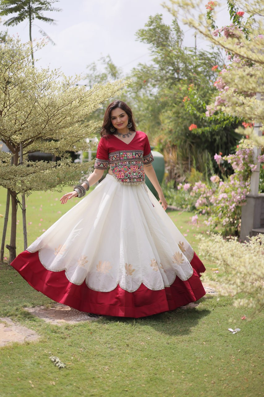 Navratri Special Gamthi Work Chaniya Choli for Garba