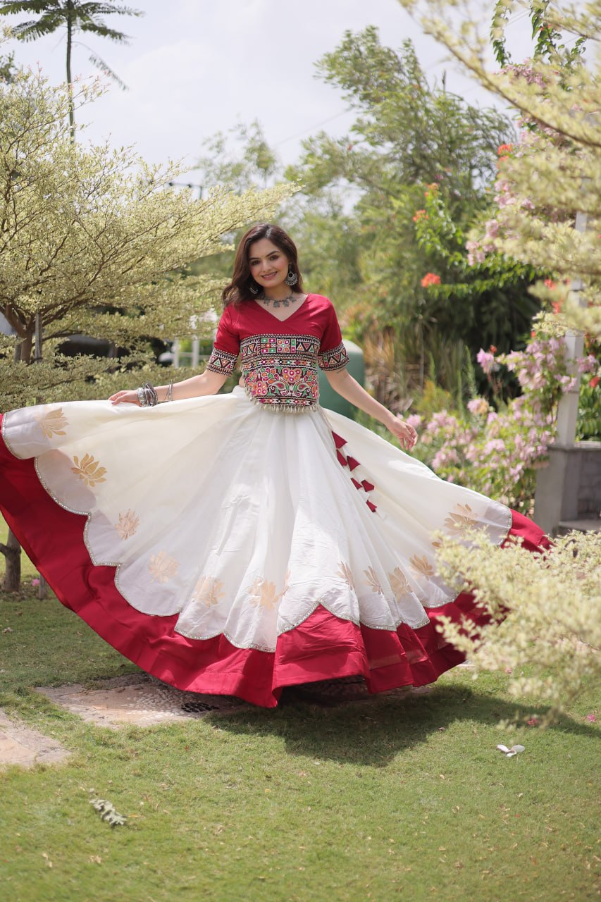 Navratri Special Gamthi Work Chaniya Choli for Garba