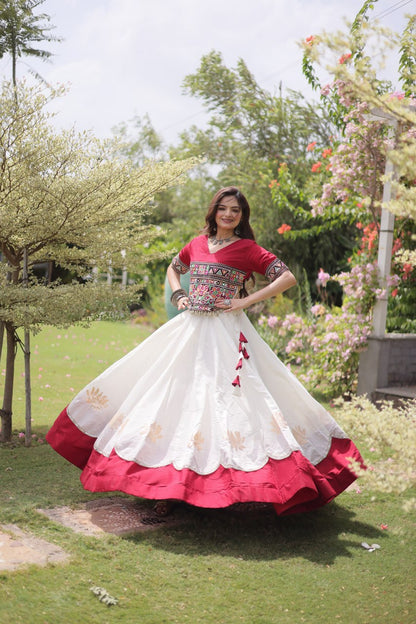 Navratri Special Gamthi Work Chaniya Choli for Garba