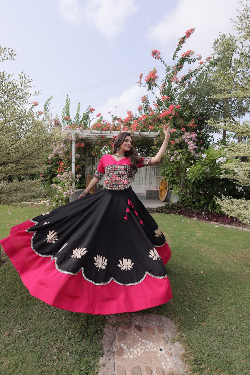 Navratri Special Gamthi Work Chaniya Choli for Garba