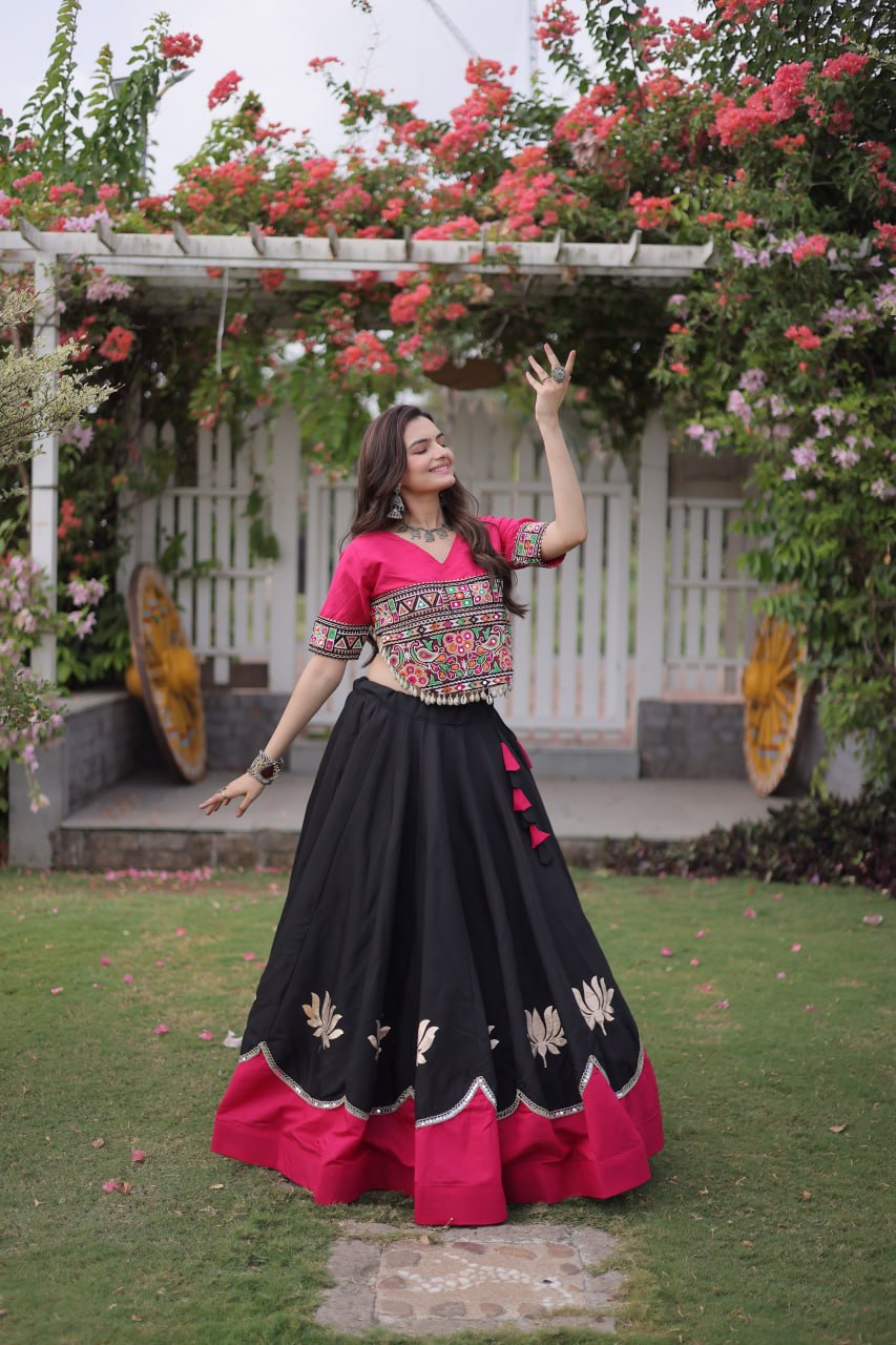 Navratri Special Gamthi Work Chaniya Choli for Garba