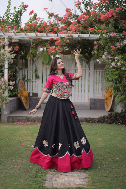 Navratri Special Gamthi Work Chaniya Choli for Garba