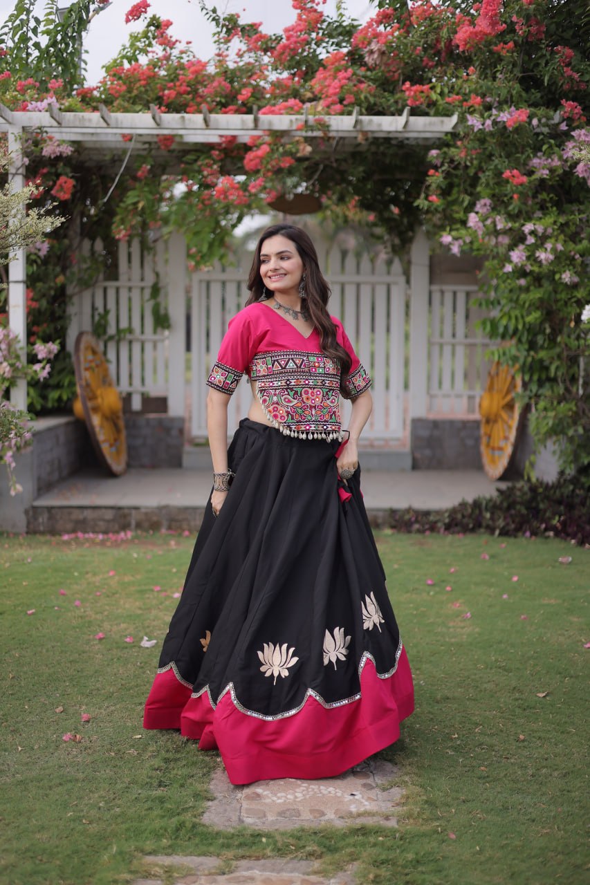 Navratri Special Gamthi Work Chaniya Choli for Garba