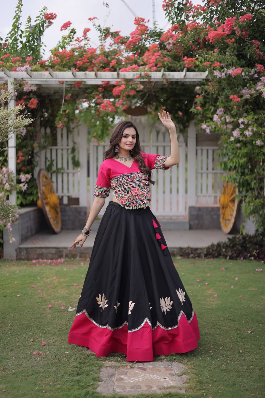 Navratri Special Gamthi Work Chaniya Choli for Garba