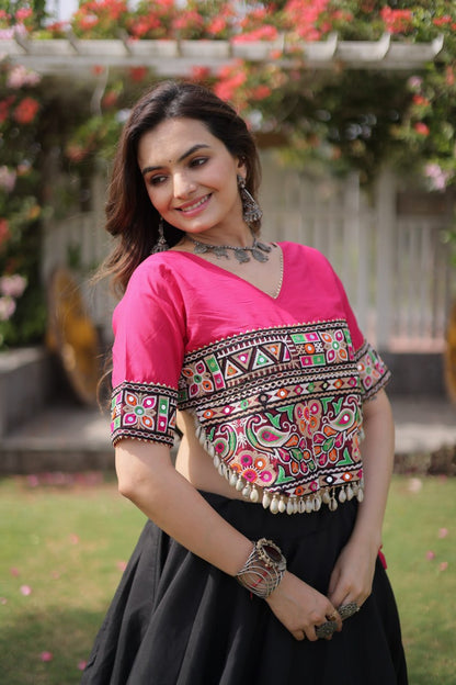 Navratri Special Gamthi Work Chaniya Choli for Garba