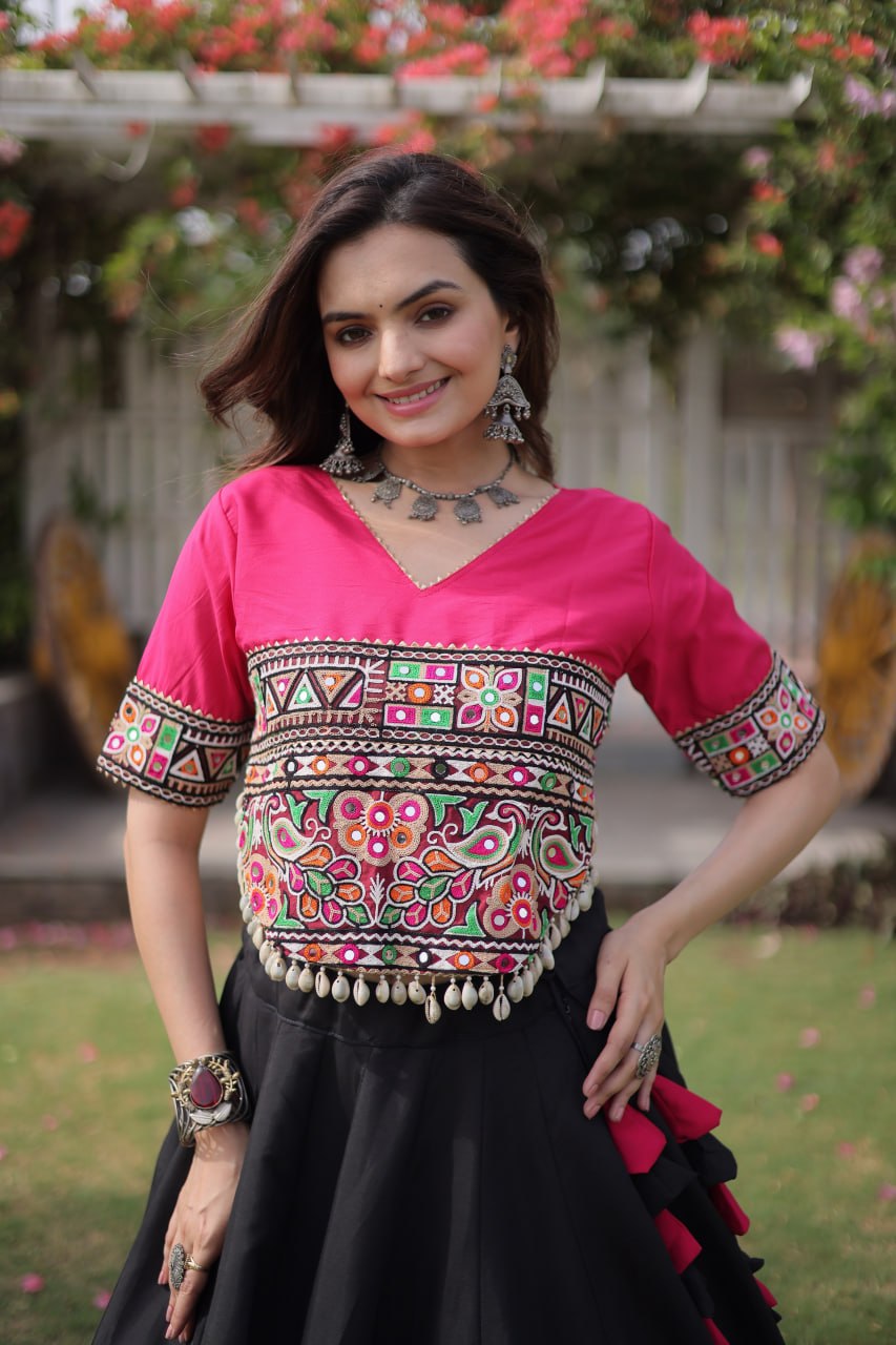 Navratri Special Gamthi Work Chaniya Choli for Garba