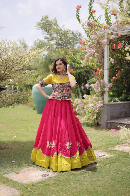 Navratri Special Gamthi Work Chaniya Choli for Garba